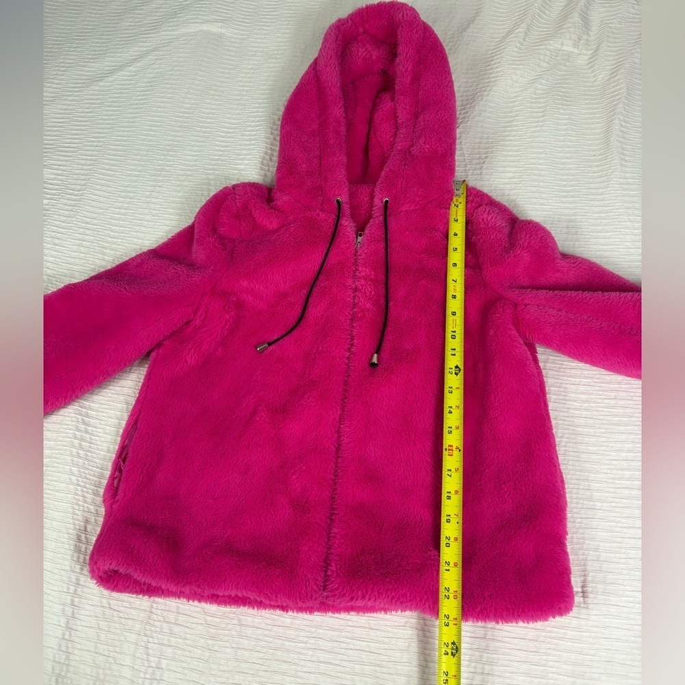 Fashion Nova Fuchsia Plush Utility Jacket - Picture 6 of 9